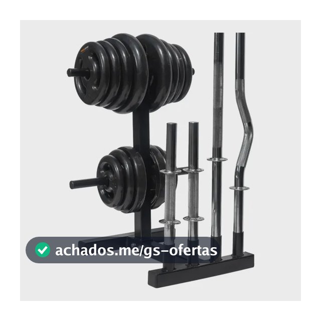 Organizador Suporte Anilha 300kg Barra Academia Profissional Preto