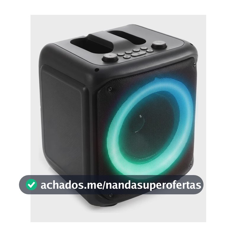 Caixa De Som Bluetooth 600w Com Portátil Partybox Fm 708e Preto 5v