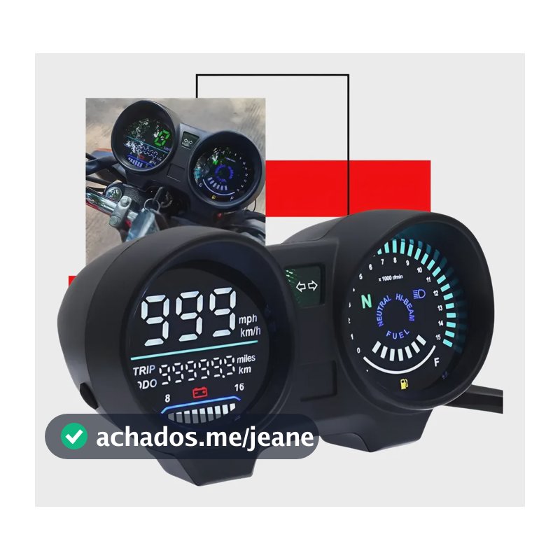 Painel Digital Cg Titan 150 Sport Até 2008 Fan 150 Até 2013