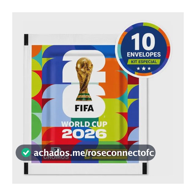 Kit 10 Envelopes Copa Do Mundo 2026 70 figurinhas panini