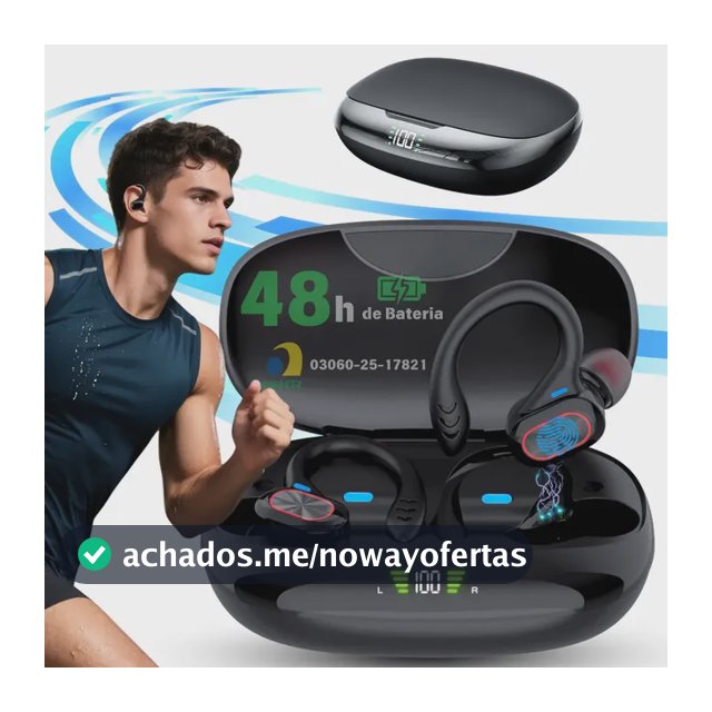 Fone de Ouvido JSKJ BELA VOZ S730V2 Bluetooth Sem Fio com Microfone para Esportes