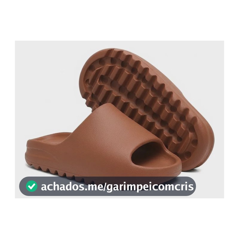 Chinelo Slide Nuvem Ortopédico Leve Confortável Unissex Marrom 34/35