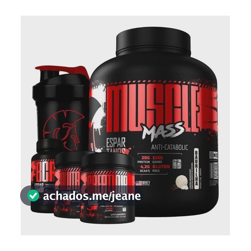 Suplemento em pó Espartanos Anti-catabolic Carboidratos Muscle Mass sabor Baunilha x 1.8kg de 5 un