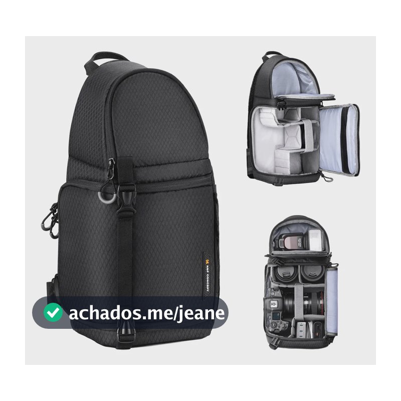 Mochila K&f 10l Fotografia Prova D'água Dslr 13.141 Preto