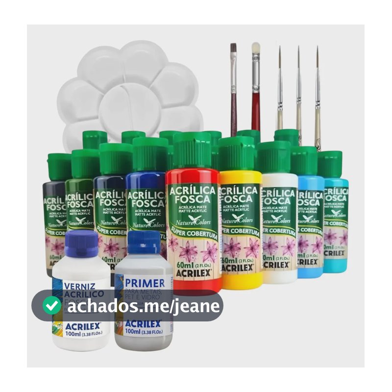 Kit De Pintura Iniciantes Acrilex Impressão 3d 12 Cores Kit Pintura Impressão Resina Pla 12 Cores