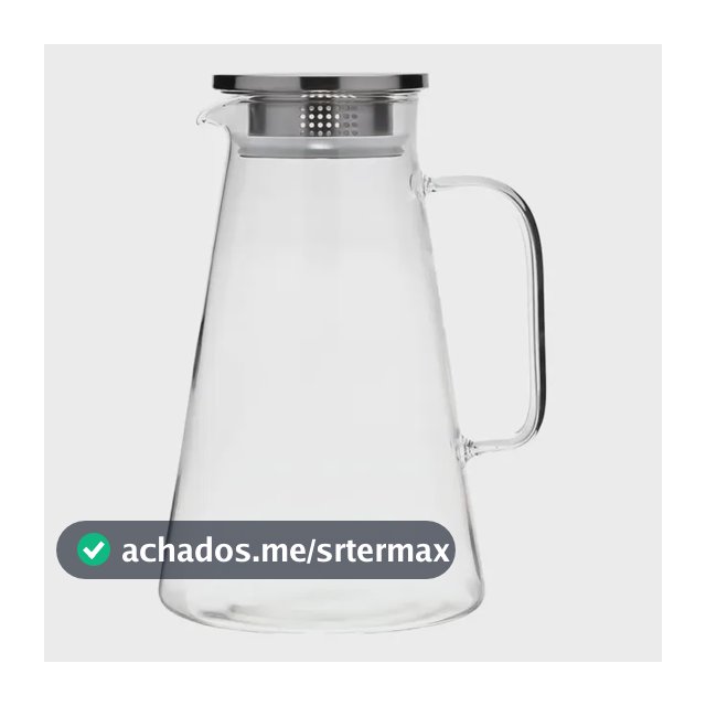 Jarra De Vidro Borossilicato Com Tampa De Inox 1,8 Litros