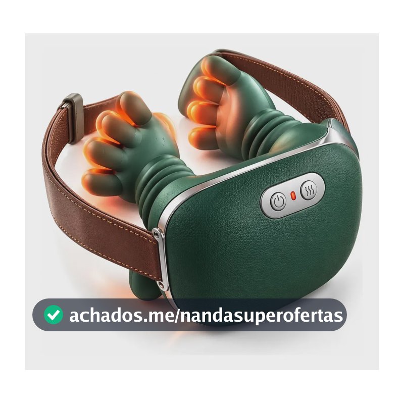 Massageador Pescoço Ombro Recarregável Maozinha Eletrico Vlx 127/220v Verde