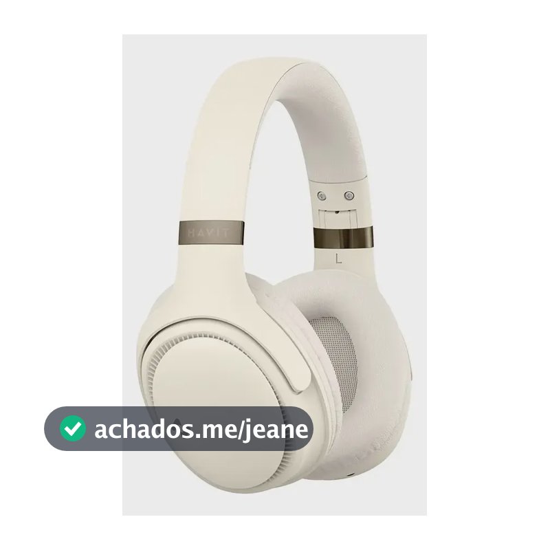 Headphone Havit H630bt Bluetooth 5.3 On-ear 3d 55h Cor Manteiga/Off White