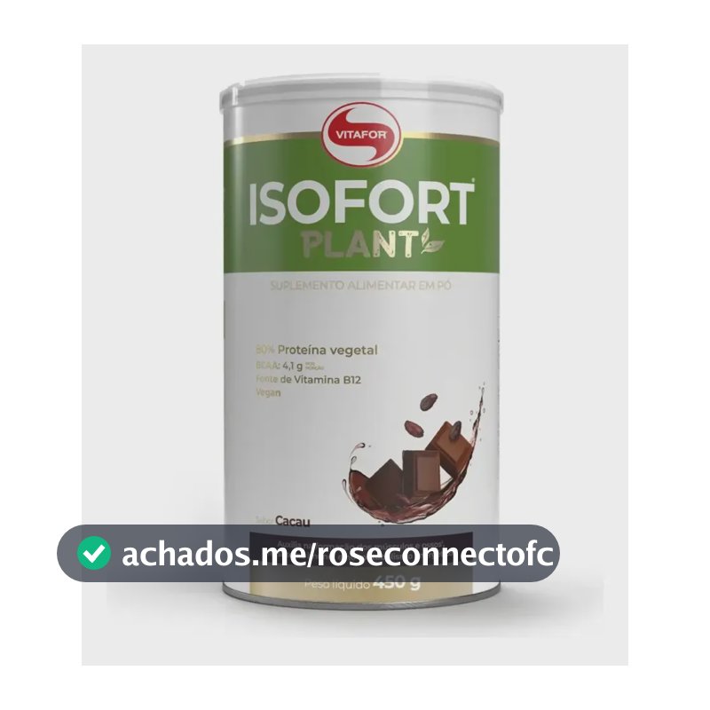 Proteína Vegetal Isofort Plant Cacau 450g Vitafor