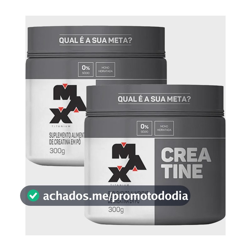 Creatina Max Titanium em pó Sem sabor x 300g 2 un