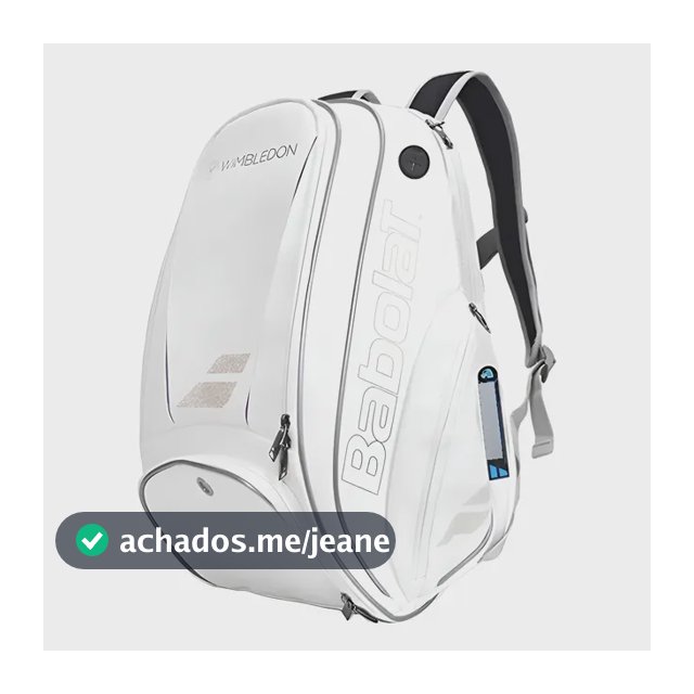 Mochila Raqueteira Babolat Pure Wimbledon Tenis Beach Padel Branco