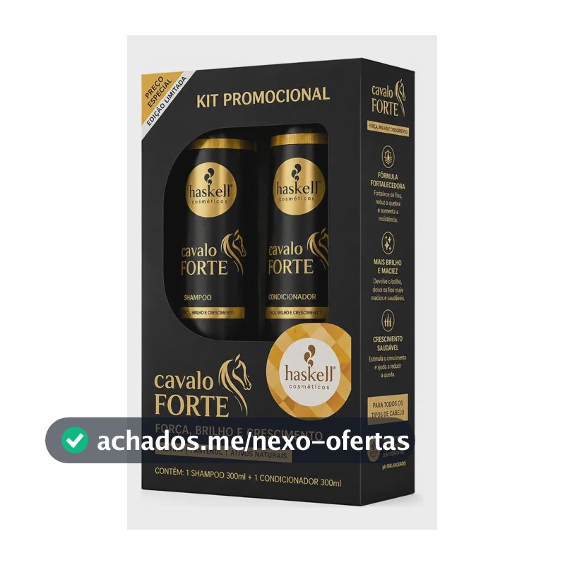 Kit Haskell Cavalo Forte Shampoo 300ml + Condicionador 300ml