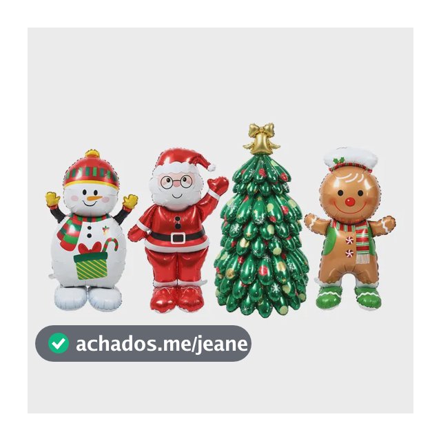 Kit 4 Papai Noel Inflável Gigante 1,5m Balão Decor De Natal Vermelho 0