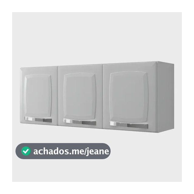 Armário Aéreo de Cozinha Branco Itatiaia 3 Portas Rose