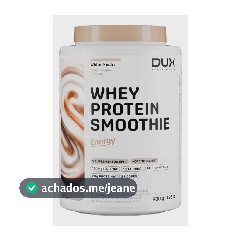 Whey Protein Smoothie Energy - Pote 900g Dux Nutritio - Sabor White Mocha