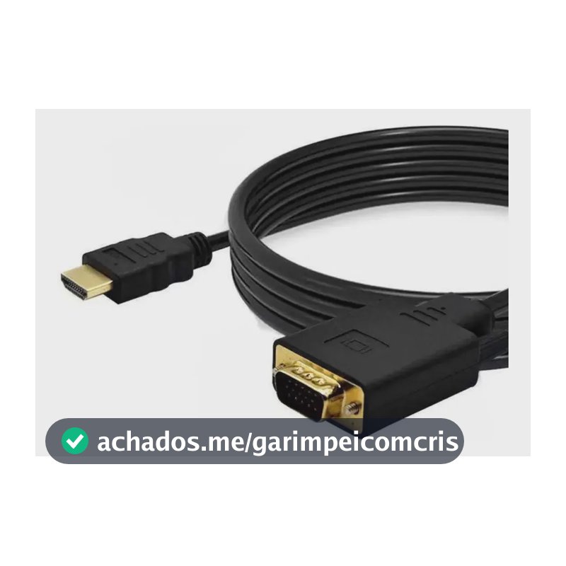 Cabo Conversor Hdmi Para Vga 1080p Macho Para Vga Macho