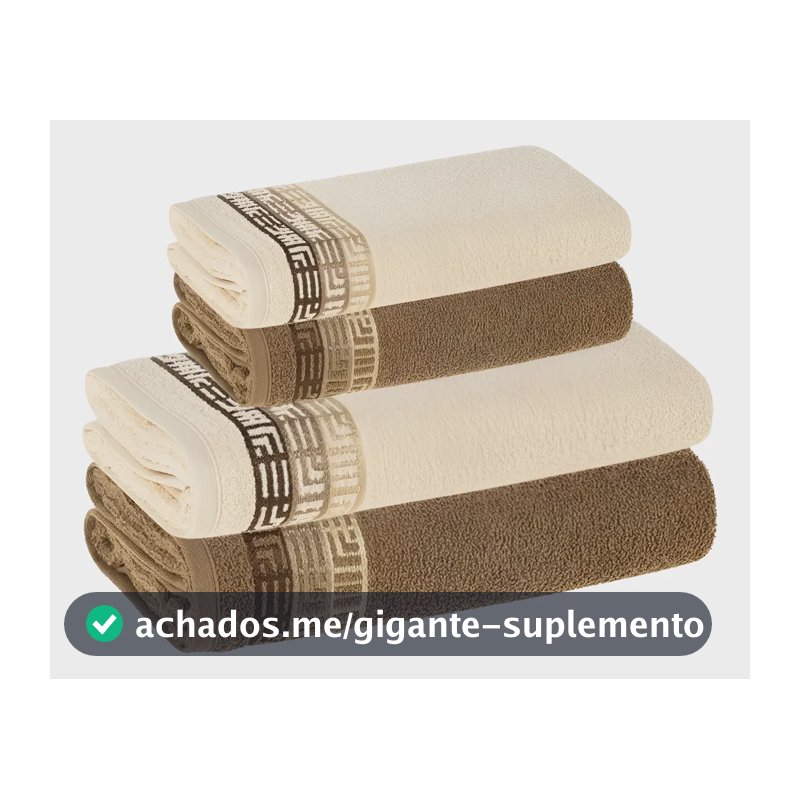 Jogo De Toalhas 4 Pçs Fio Cardado 100% Algodão Bosco Karsten