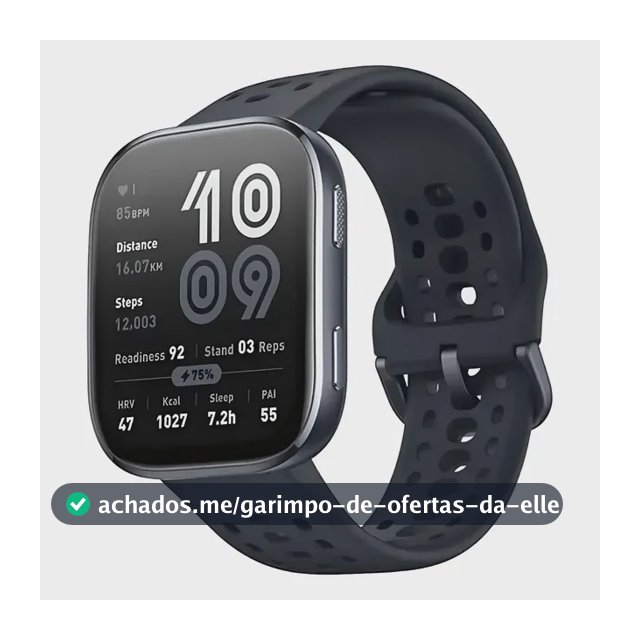 Smartwatch Amazfit Bip 6 Global com GPS, Alexa e Tela AMOLED 1.97"