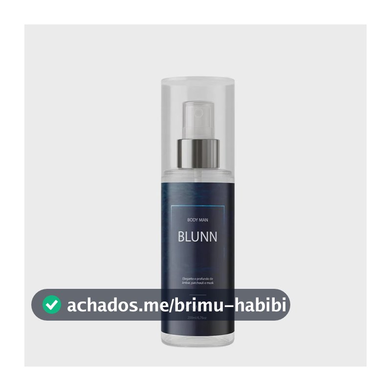 Body Splash Masculino Blunn 200ml By Primacial - Perfume Floral Cítrico