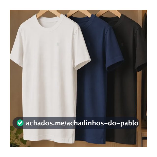 Kit 3 Camisetas Masculinas Algodão Polo Wear