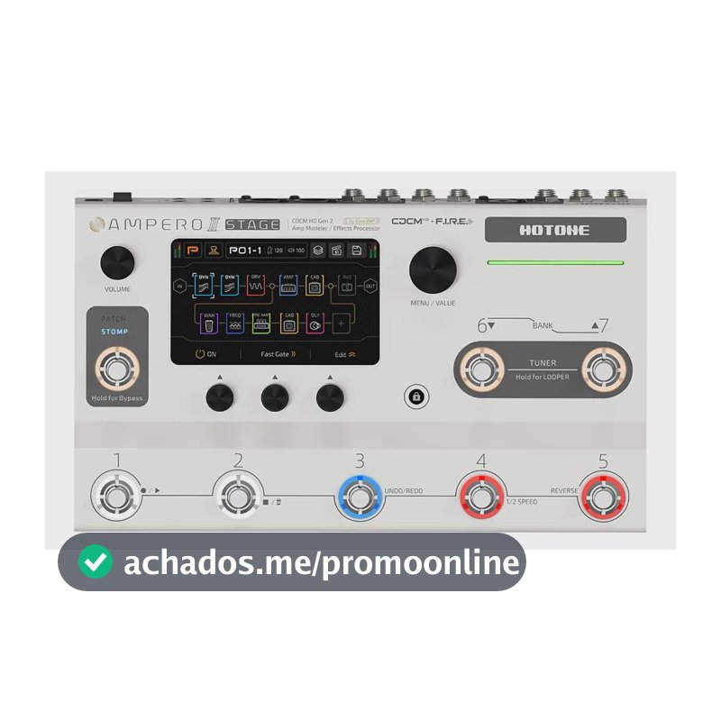 Pedal De Efeito Hotone Ampero Ii Stage Mp-380 Cor Branco