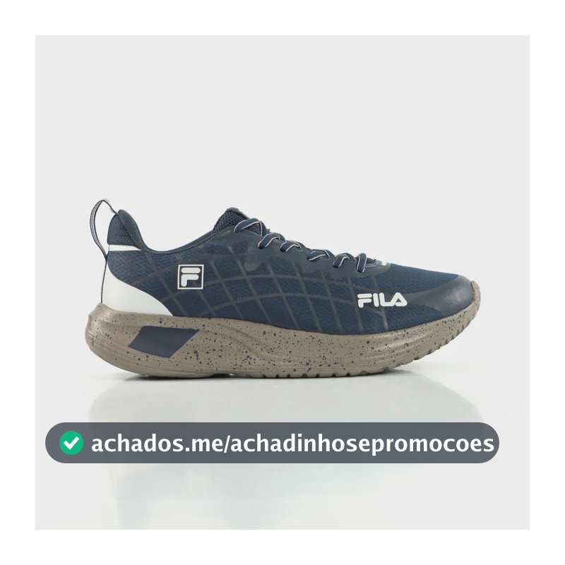Tênis Fila Focus Masculino Cabedal Tela Respirável Academia Azul 39 Br