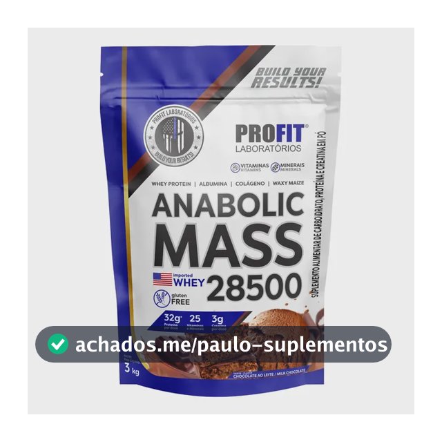 Anabolic Mass 28500 3kg Profit Labs Sabor Chocolate