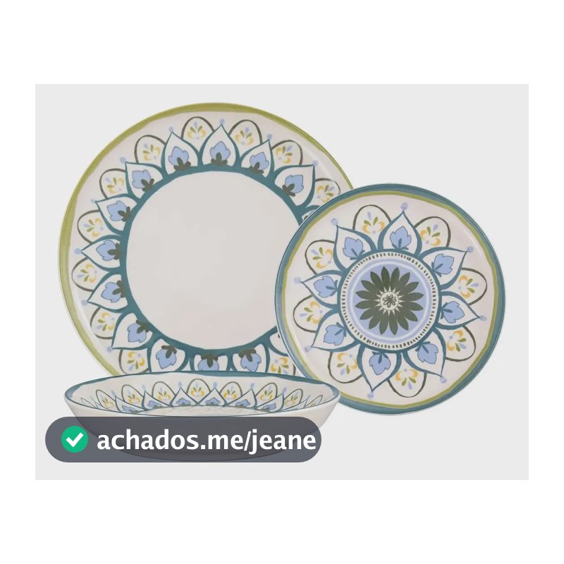 Aparelho De Jantar 18 Peças Flat Nisa Oxford