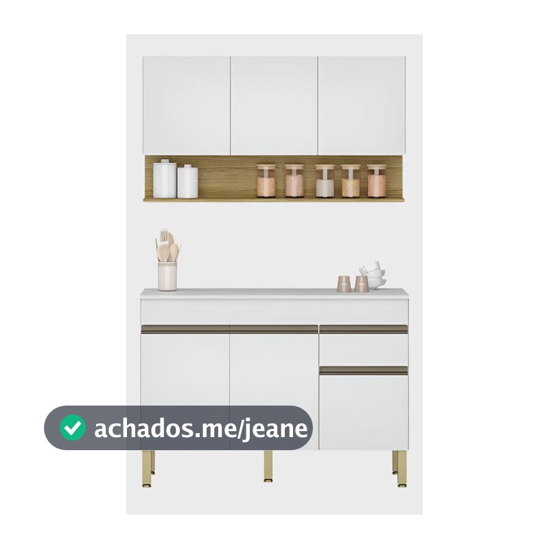 Cozinha Modulada Line Composição 2 Supremo Freijó - Kits