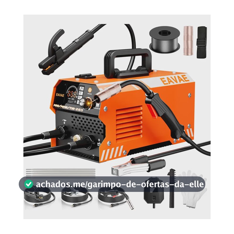 Máquina Inversora Solda 3 Em 1 Sem Gás Mig Tig Mma 220v 220v
