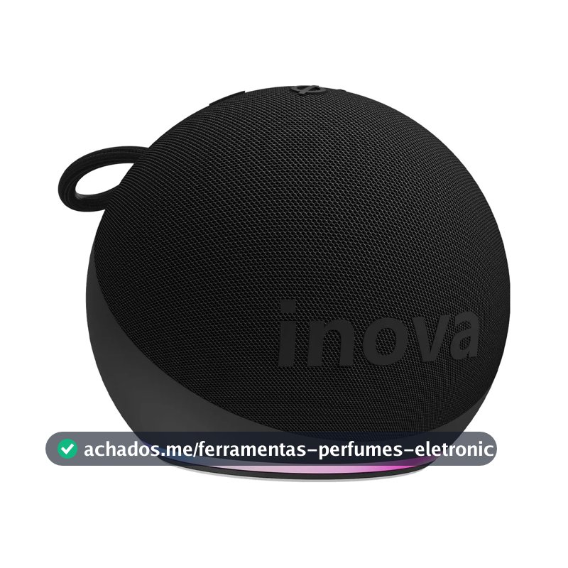 Inova Mini Caixa Caixinha De Som Bluetooth Portátil, Potente Tws Com Rádio Fm E Luzes Rgb, Ipx6 À Prova D'água, Longa Duração Caixa De Som Bluetooth