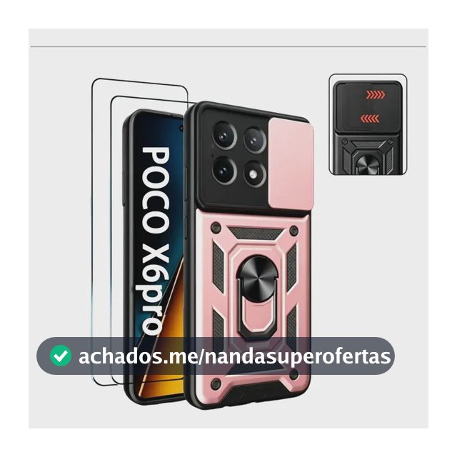 Capa Capinha Para Xiaomi Poco X6 Pro Anti-impacto +2película
