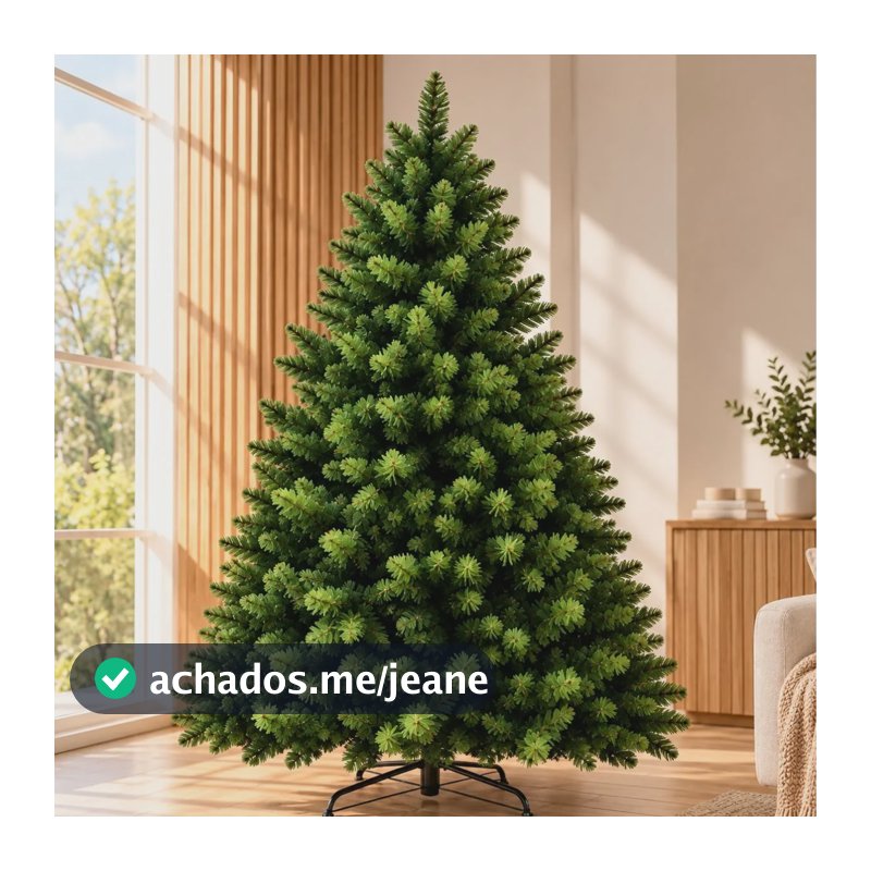 Árvore Natal 2.10m 1450 Galhos Pinheiro Luxo Cheia Realista Verde