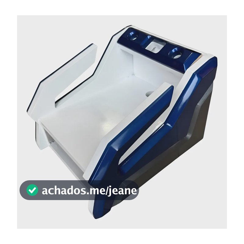Rack Movel Baixo 1 Din Som Automotivo Pintura Premium Azul E Cinza