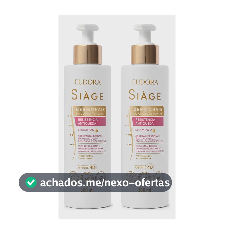 Kit 2 Shampoo Antiqueda Feminino Dermo Hair Eudora Siàge