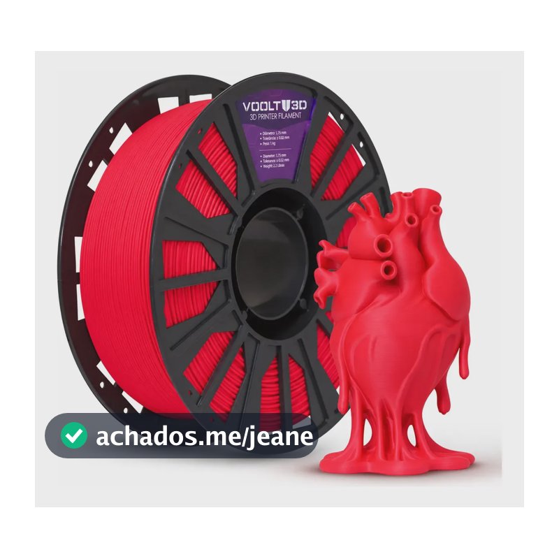 Filamento Pla Vermelho Velvet 1kg Premium Impressão Nacional