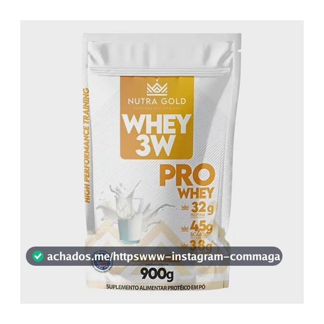 Proteína NutraGold nutra gols whey 3w pro em pó sabor Leitezinho x 900g