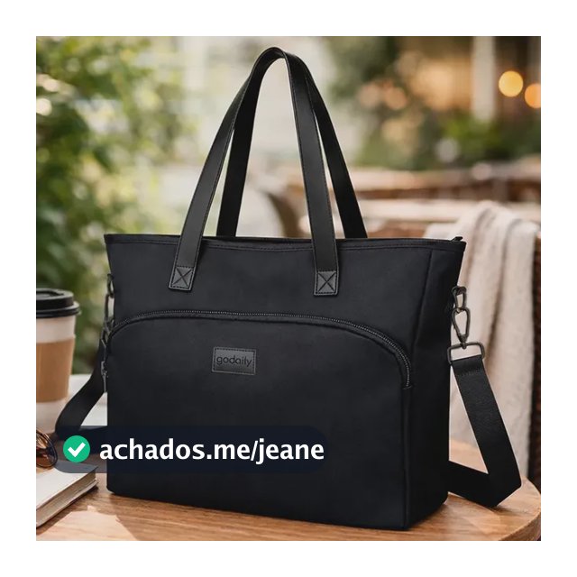 Bolsa Tote Loop Godaily Leve Moderna Feminina Cor Preto