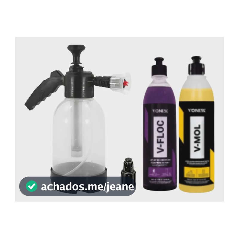 Kit Snow Foam 2l Espuma 2 Em 1 Lavar Carro Vfloc Vmol Vonixx