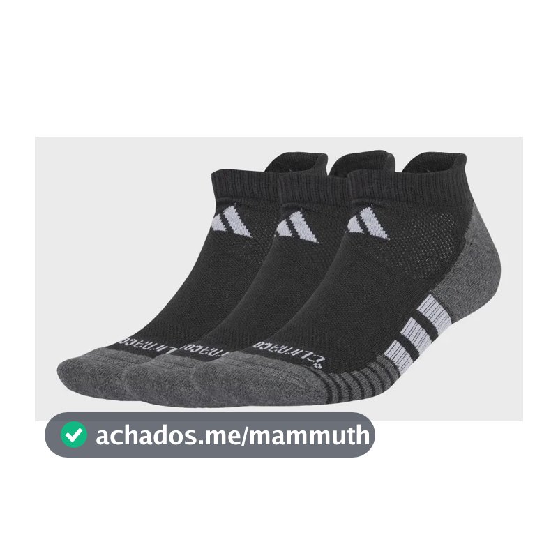 Meias Soquete Performance Climacool 3 Pares adidas Preto G