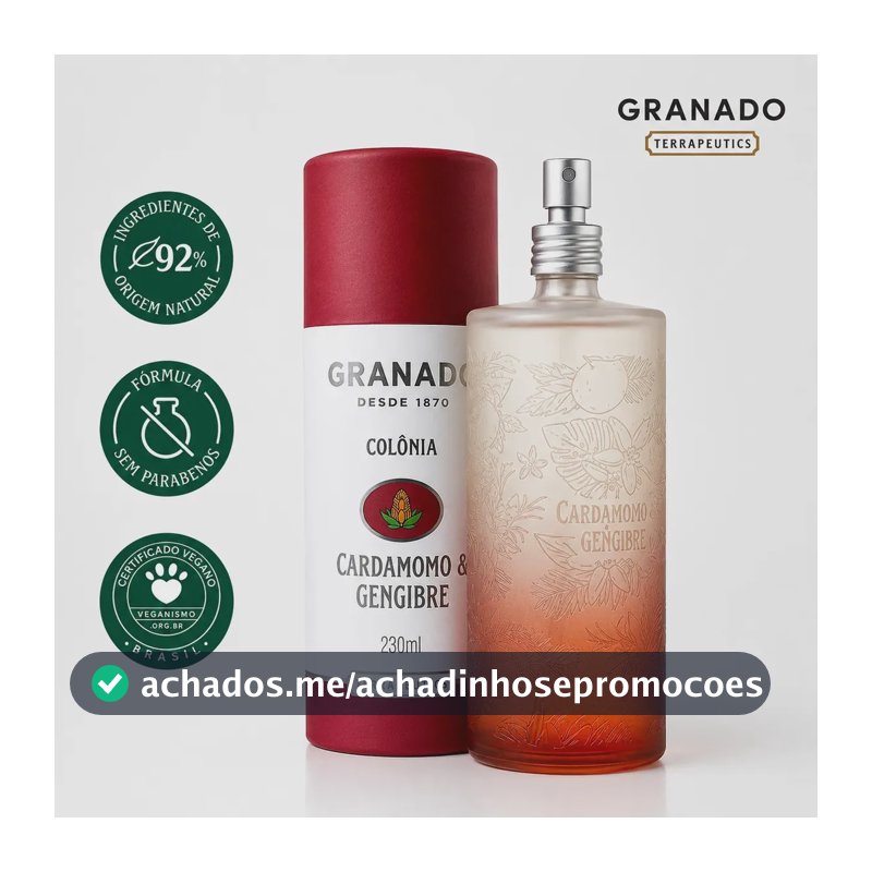 Colônia Cardamomo & Gengibre Granado Terrapeutics 230 Ml