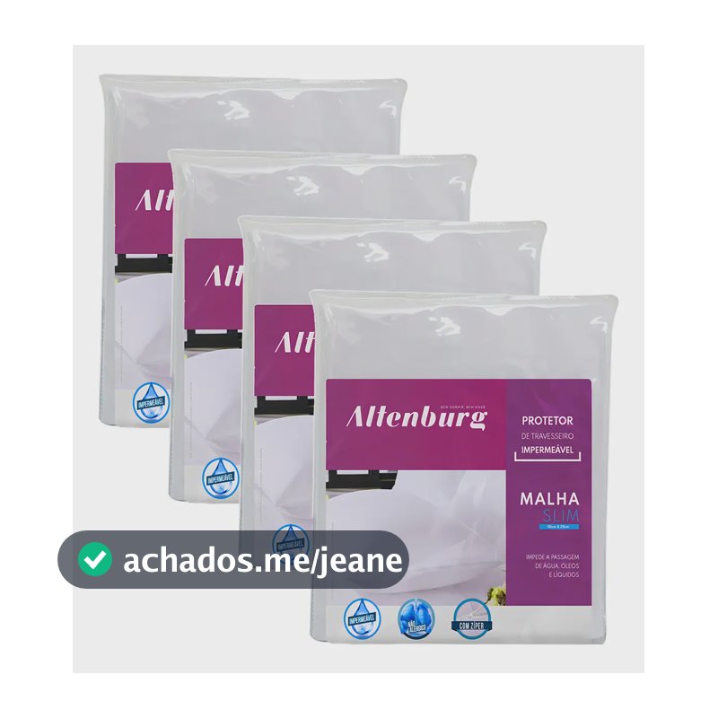 Kit 4 Protetores Travesseiro Imperméavel 50x70cm Altenburg