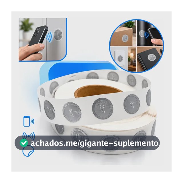 Kit 50 Tag Nfc 13,56mhz Etiqueta De Leitura Regravável Ntag