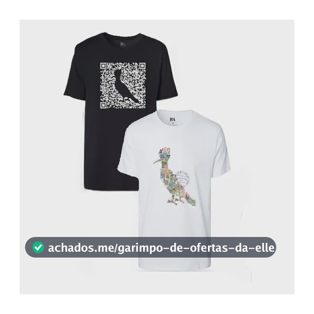 Kit 2 Camisetas Algodão Estampa Pica-pau Reserva Branco P