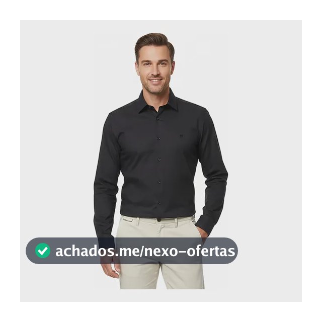 Camisa Masculina Slim Fit Polo Wear Preto G