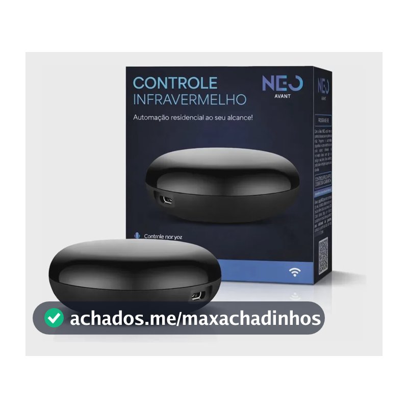 Controle Universal de Infra Vermelho Inteligente Wi-fi 2.4 GHz 110v/220v Bivolt Cod: 291100052 Avant Neo