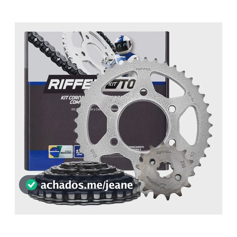 Kit Relação Xtz 150 Crosser Riffel Top C/ Retentor 2014/2025 Cinza