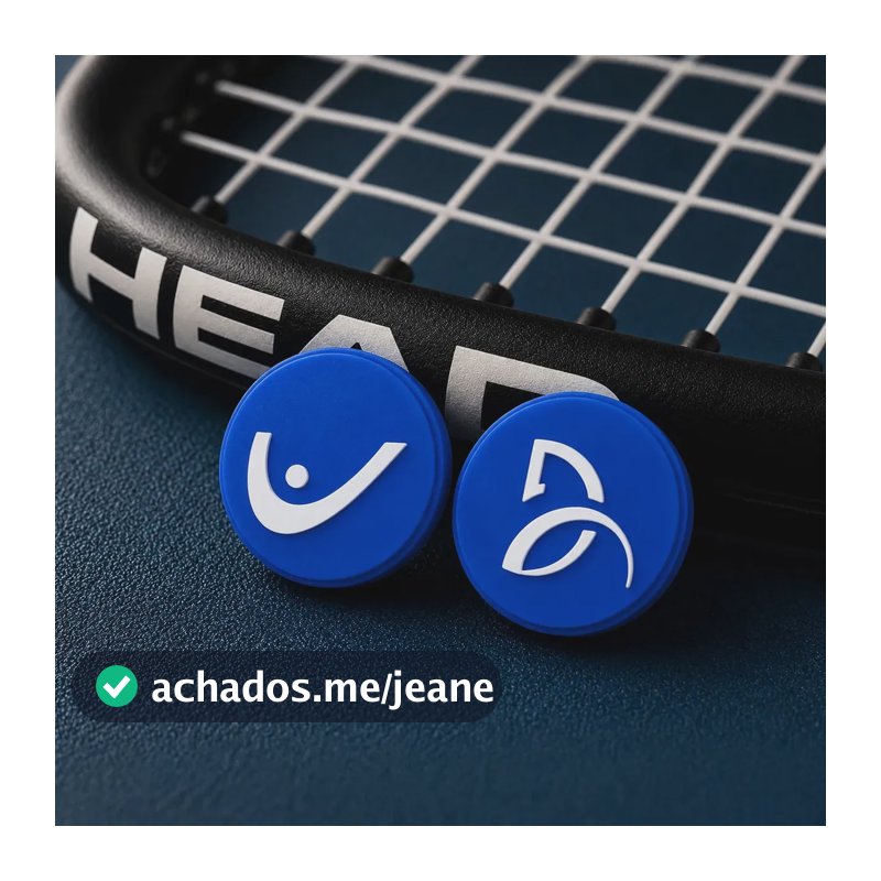 Antivibrador Damper Para Raquete De Tenis Head - 2 Unidades Azul Borrachinha para Corda
