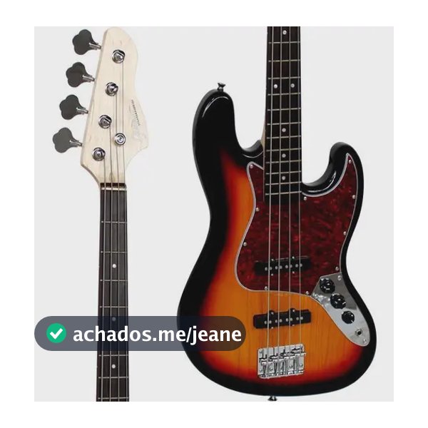 Contrabaixo 4 Cordas Giannini Gb100 3ts/tt Sunburst Turtle