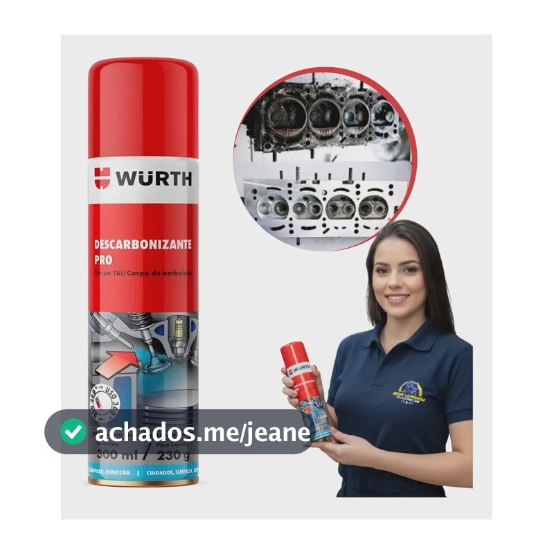 Descarbonizante Pro Wurth Limpeza Tbi Motor Alta Eficiência
